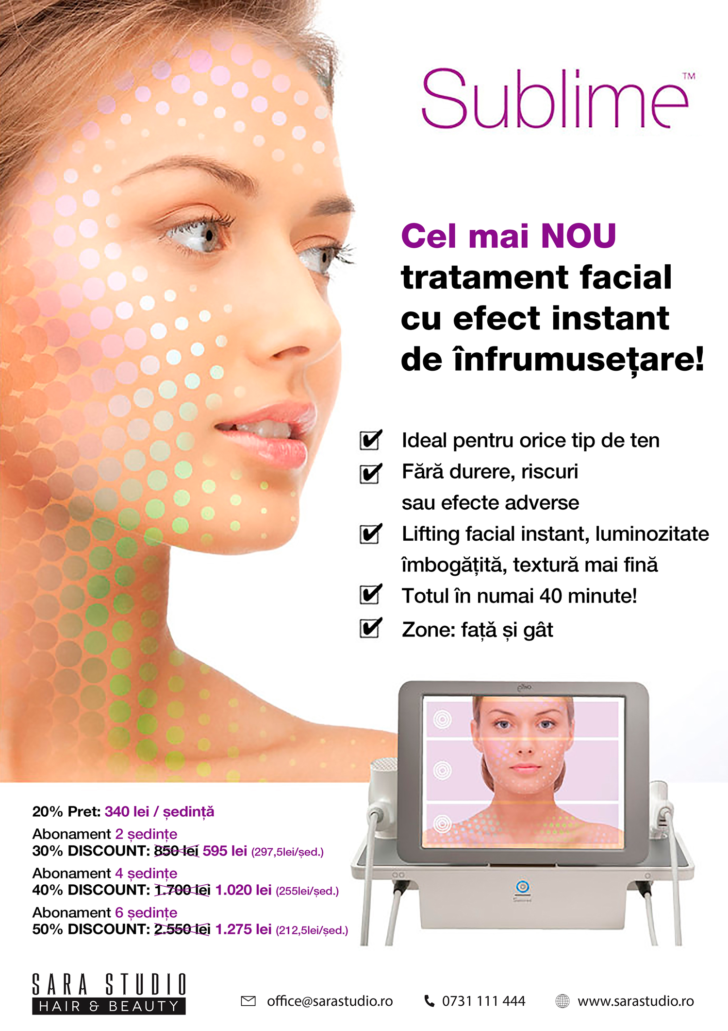 tratament facial sublime